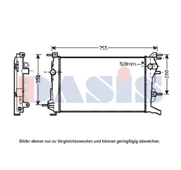 Chladič, chlazení motoru AKS DASIS 180084N