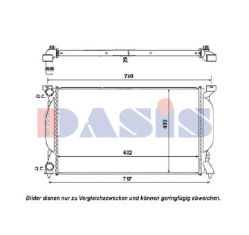 Chladič, chlazení motoru AKS DASIS 480038N