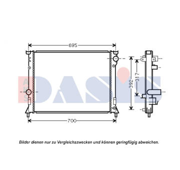 Chladič, chlazení motoru AKS DASIS 520117N
