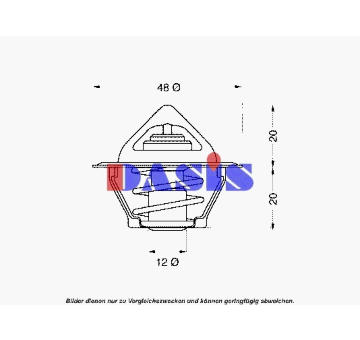Termostat, chladivo AKS DASIS 750383N