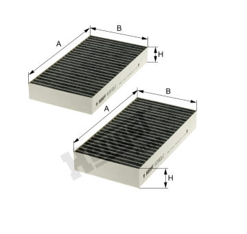 Filtr, vzduch v interiéru HENGST FILTER E2912LC-2