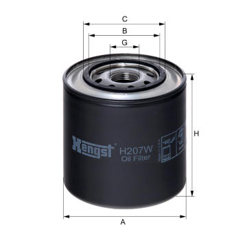 Olejový filtr HENGST FILTER H207W