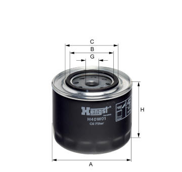 Olejový filtr HENGST FILTER H40W01