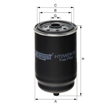 Palivový filtr HENGST FILTER H70WDK13