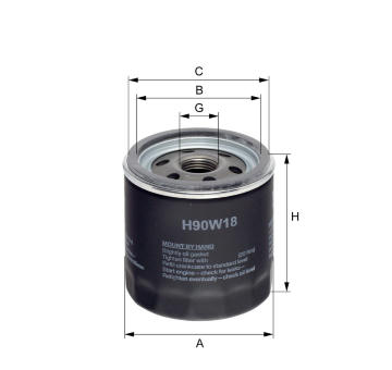 Olejový filtr HENGST FILTER H90W18