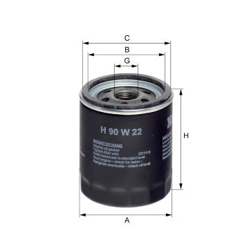 Olejový filtr HENGST FILTER H90W22