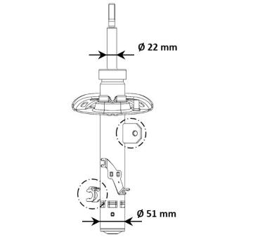 Tlmič pérovania KYB 3348157