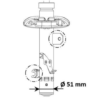 Tlumič pérování KYB 3338004