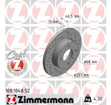 Brzdový kotouč ZIMMERMANN 100.1048.52