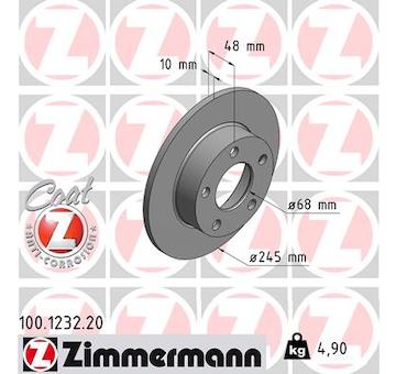 Brzdový kotouč ZIMMERMANN 100.1232.20