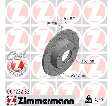 Brzdový kotouč ZIMMERMANN 100.1232.52