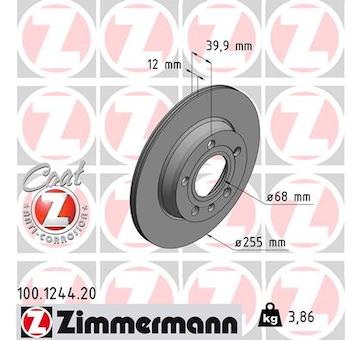 Brzdový kotouč ZIMMERMANN 100.1244.20