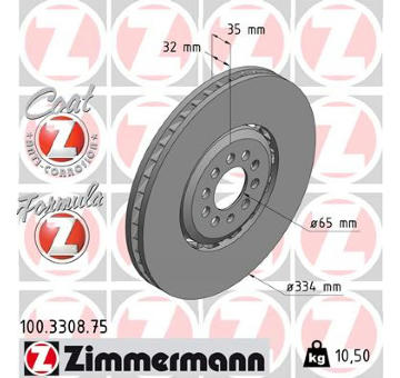 Brzdový kotouč ZIMMERMANN 100.3308.75