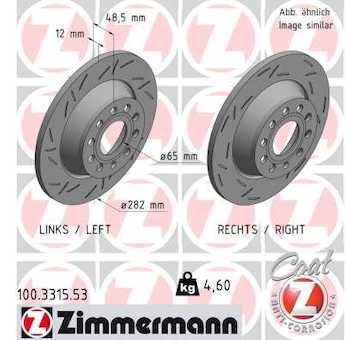 Brzdový kotouč ZIMMERMANN 100.3315.53