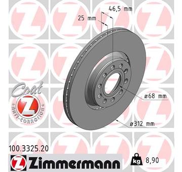 Brzdový kotouč ZIMMERMANN 100.3325.20