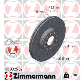 Brzdový kotouč ZIMMERMANN 100.3325.52