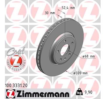 Brzdový kotouč ZIMMERMANN 100.3331.20