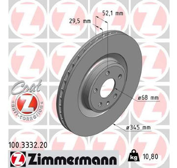 Brzdový kotouč ZIMMERMANN 100.3332.20