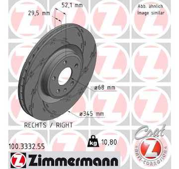 Brzdový kotouč ZIMMERMANN 100.3332.55