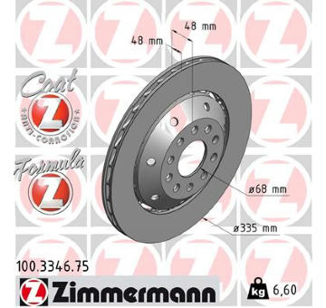 Brzdový kotouč ZIMMERMANN 100.3346.75