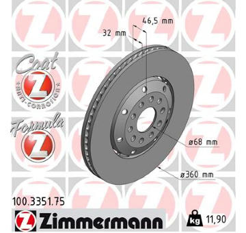 Brzdový kotouč ZIMMERMANN 100.3351.75