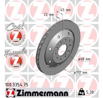 Brzdový kotouč ZIMMERMANN 100.3354.75