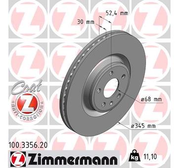 Brzdový kotouč ZIMMERMANN 100.3356.20