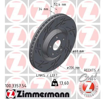 Brzdový kotouč ZIMMERMANN 100.3357.54