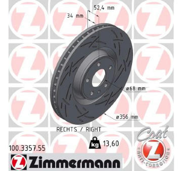 Brzdový kotouč ZIMMERMANN 100.3357.55