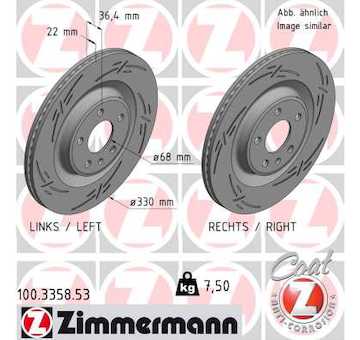 Brzdový kotouč ZIMMERMANN 100.3358.53
