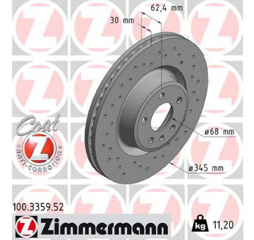 Brzdový kotouč ZIMMERMANN 100.3359.52