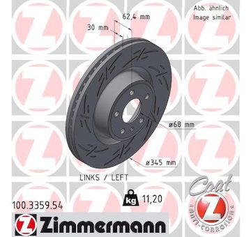 Brzdový kotouč ZIMMERMANN 100.3359.54