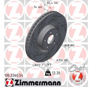 Brzdový kotouč ZIMMERMANN 100.3360.54