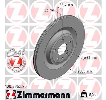 Brzdový kotouč ZIMMERMANN 100.3362.20