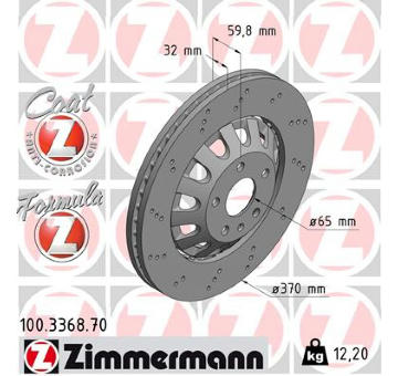 Brzdový kotouč ZIMMERMANN 100.3368.70