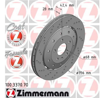 Brzdový kotouč ZIMMERMANN 100.3370.70