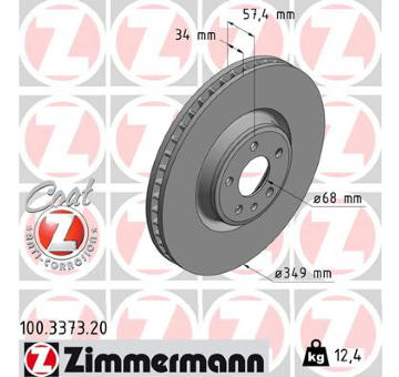 Brzdový kotouč ZIMMERMANN 100.3373.20