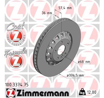 Brzdový kotouč ZIMMERMANN 100.3374.75