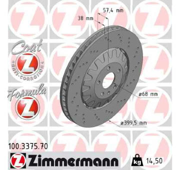 Brzdový kotouč ZIMMERMANN 100.3375.70