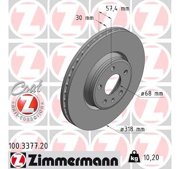 Brzdový kotouč ZIMMERMANN 100.3377.20