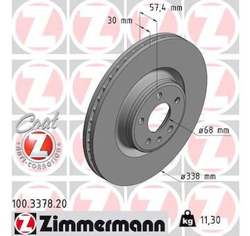 Brzdový kotouč ZIMMERMANN 100.3378.20