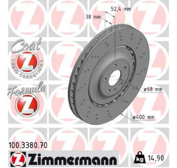 Brzdový kotouč ZIMMERMANN 100.3380.70