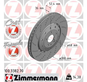 Brzdový kotouč ZIMMERMANN 100.3382.70