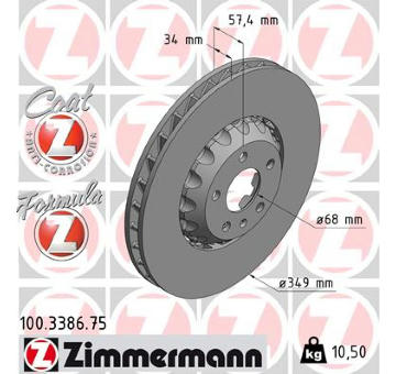 Brzdový kotouč ZIMMERMANN 100.3386.75