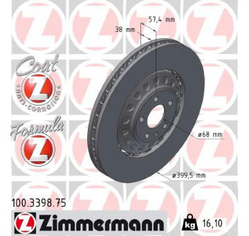 Brzdový kotouč ZIMMERMANN 100.3398.75