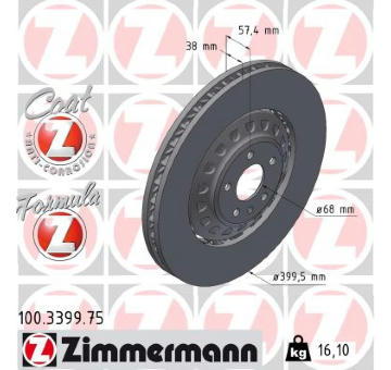 Brzdový kotouč ZIMMERMANN 100.3399.75