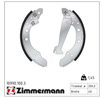 Sada brzdových čelistí ZIMMERMANN 10990.100.3