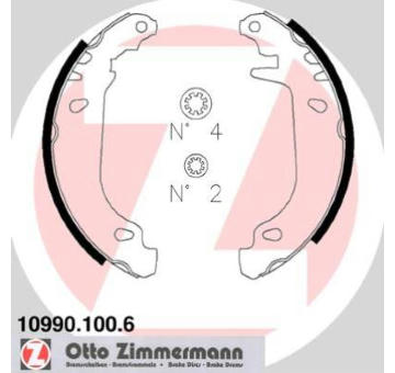 Sada brzdových čelistí ZIMMERMANN 10990.100.6