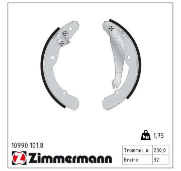 Sada brzdových čelistí ZIMMERMANN 10990.101.8