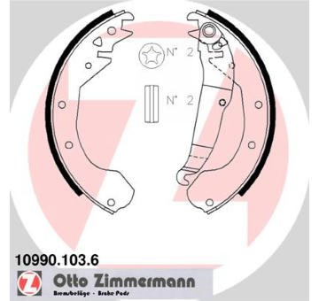 Sada brzdových čelistí ZIMMERMANN 10990.103.6